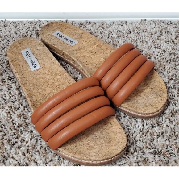 Steve Madden Shoes - Steve Madden Drips Cork Footbed Slip On Slides Sz 10